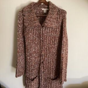 Ladies FREE PEOPLE Chunky Cable Knit Multicolor Sweater Size Medium